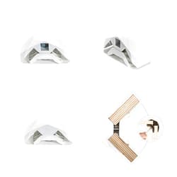 Playwood Connector for Tool-Free Modular Pop-Up Furniture & Storage Assembly (White, 90 Degree, 1 Box)