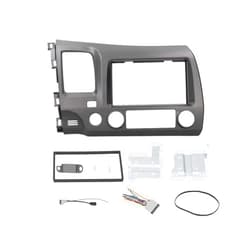 PerGar Dash Kit, Bracket, Car Dashboard Navigation GPS Trim Cover, 2DIN Radio Dash Kit with Wiring Harness Car Stereo Navigation Fascia Fit for Civic 2006‑2011