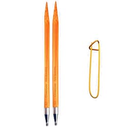 ChiaoGoo Bamboo 5 inch (13cm) Interchangeable Circular Knitting Needle Tips US Size 3 (3.25mm) 2505-3 with Stitch Holder