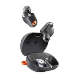 Skullcandy Sesh ANC Active in-Ear Noise Canceling Wireless Earbuds, 48 Hr Battery, IP67 Waterproof, Microphone, Works with iPhone Android and Bluetooth Devices - True Black/Orange