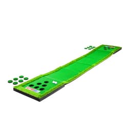 PutterBall Premium Golf Pong Game Set The Original - includes 2 Putters, 2 Golf Balls, Green Putting Pong Golf Mat & Golf Hole Covers - Best Backyard Party Golf Game Set