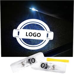 Canpo No Fade Car Door Lights Logo Compatible with Nissan, LED Welcome Lights Accessories for Altima Maxima Armada Titan Quest Pathfinder Terra (NS2-2pcs)