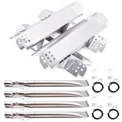 Adviace Grill Replacement Parts for Nexgrill 720-0830H, Nexgrill 720-0888, 720-0888N, Grill Burner Tubes, Heat Shield Tent Plates and Grill Igniters Kit Replacement for Home Depot Nexgrill 4 Burner 720-0830H