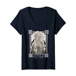 Freya nordische Göttin Wikinger Gott Womens Freya Nordic Goddess Viking God Freia V-Neck T-Shirt
