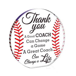 Viprest Acrylic Baseball Coach Gifts for Coach Thank You Gifts Office Desk Decor Appreciation Gift Thank You Gift for Baseball Coach End of Season Coach Gift for Baseball Coach
