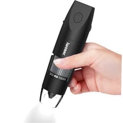 IWOBAC Digital Microscope Wireless Pocket Handheld USB Microscopes, 50x-1000x Zoom Fixed Focus HD Magnifier with LEDs, Inspection Camera Compatible with iPhone, Android Phone, MacBook, Windows PC (Black)