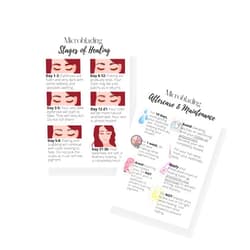 Boutique Marketing LLC Eyebrow Microblading Healing & Aftercare Instructions Postcards | Package of 30 | Double Sided Size 4 x 6