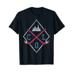 Colorado Mountain State Hiking Family Vacation Tee Colorado Ice Hockey Tee Rocky Mountains Wintersports T-Shirt