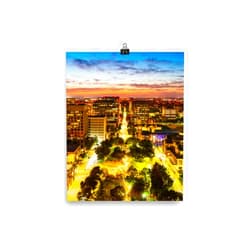 Generic 8x10 Inch San Jose CA Wall Art: Unframed Photo Paper Print, Northern California Poster, Night Cityscape Photo, Sunrise Sunset Home Decor, American City Artwork, Vertical Portrait Picture Print