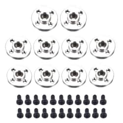 Seamuing 10Pcs Servo Horn Metal Aluminum 25T Silvery Servo Disc for Robot Mechanical Claw Rc Car Helicopter Mg945 Mg995 Mg996