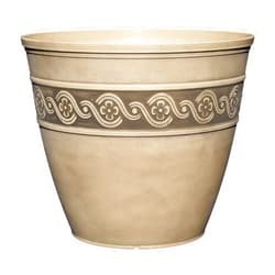 Classic Home and Garden Corinthian Resin Flower Pot Planter, Concrete Grey, 10