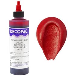 DecoPac Super Red Food Coloring, 8 Fl Oz Airbrush Food Color, Edible Airbrush For Cake Decorating, Cookie Airbrush Coloring, Food Airbrush Kit Add-on, Airbrushes For Cake Decorating 8Fl Oz