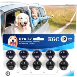 KGC RFA-67 6 Volt Replacement Dog Collar Batteries, Ultra Fit PIF-300 RF300 PIF-275-19 PRF-3004W PUL-250 PUL-275 PIG00-13661 PBC-102, Compatible with PetSafe RFA 67 Battery (10 Pack)
