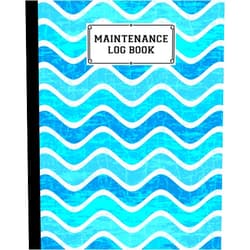 Norbert Thomas Maintenance Log Book: Blue waves Maintenance Log Book, Repairs And Maintenance Record Book for Home, Office, Construction and Other Equipments, 120 Pages, Size 8