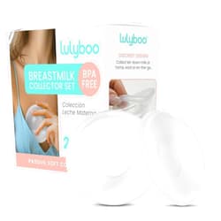 Lulyboo Breast Shells | 2 pcs Milk Collectors for Breastfeeding |Milk Saver | Breast Milk Catcher | Protect Sore Nipples| BPA-Free Soft and Flexible Silicone Material |Reusable