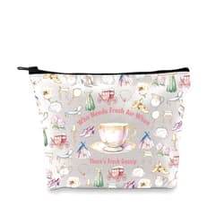 BDPWSS Lady Whistledown Quote Gift London England Regency Era Gift Who Needs Fresh Air When There's Fresh Gossip Makeup Bag (Fresh gossip bag)