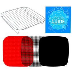 INFRAOVENS Air Fryer Rack Accessories Compatible with Chefman, Cosori, Gourmia, Instant Pot, Gowise, Paula Deen, Kalorik, Power XL, Ultrean, Nuwave® + More | 8.7 inch Air Fryer Accessory Set with Rack & Mats