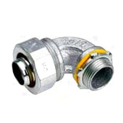 Crouse-Hinds LT5090 Zinc Electroplated Malleable Iron Non-Insulated Liquidtight 90 Degree Connector 1/2 Inch Liquidator™