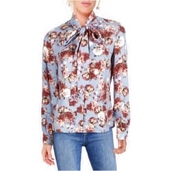 TAHARI Women's Long Sleeve Bow Blouse