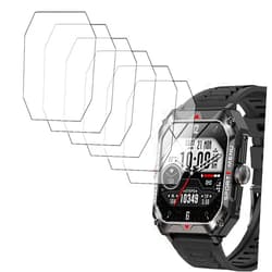 Smaate Screen Protector Compatible with Bgulong FreeDvigor H22 2.02” Rugged Smart Watch, Soft TPU, 6 pieces, Bubble Self-healing