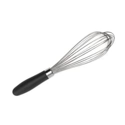 Misen Deluxe Stainless Steel Balloon Whisk - Ergonomic Silicone Grip - Versatile Cooking Whisk for Eggs, Cream, Dishwasher Safe, Durable Construction - Professional-Grade Kitchen Tool - Black