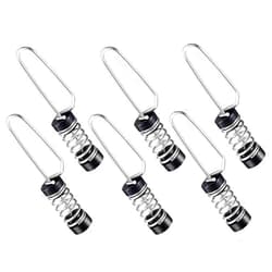 Wolfride 6Pcs Fishing Flag Clips, Stainless Steel Marine Boat Flag Clips for Outrigger Lines Antennas Stern Lights Flagpole Rope