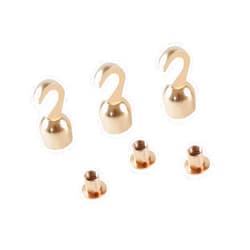 HQPARRTS for Grandfather Clock Weight Shell Hook and Nut Set of 3 Older Style-4 mm Thread (3 PCS Shell Hook and Nut)
