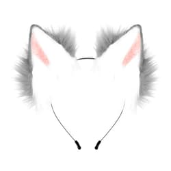 HAOAN Handmade Cat Fox Fur Ears Hairhoop Headwear Anime Party Halloween Costume Headband Hairband