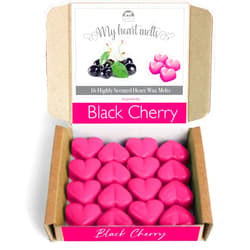Spotless Leopard Black Cherry Wax Melts - 16 x 0.18 OZ Heart Shaped Wax Melts Black Cherry Scented 96 Hours of Scent, Wickless Candle Alternative