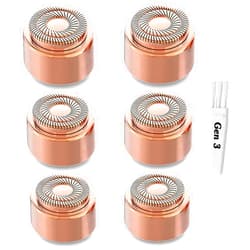 Tuokiy Generation 3 Replacement Heads for Finishing Touch Flawless Facial Hair Remover, Double Precision Replacement Blades Heads Compatible with New Flawless Gen 3, 6 pack