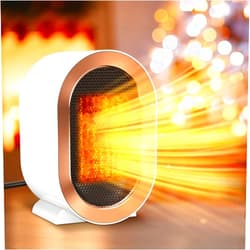 Tiptop Home Space Heaters for Indoor Use, Portable Heater PTC Fast Heating, Electric Heater with 2 Heating Modes, Safe Quiet Ceramic Heater with Thermostat, Small Space Heater for Office Desk Bedroom Bathroom