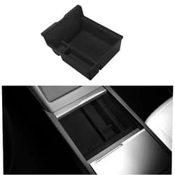 BASENOR 2024 2025 Tesla Model 3 Center Console Organizer Tray Accessories Custom for Model 3 Highland, Center Console Hidden Drawer Storage Box