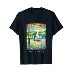 Lake Orion Michigan Lakeside Bliss Lake Orion Michigan MI Lakeside Bliss SD585 T-Shirt