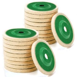 Fasmov 20 Pack 4 Inch Round Wool Felt Disc Wheel Pad, Wool Felt Polishing Wheel Disc for 100 Angle Grinder, Felt Disc Polishing Buffing Wheel Pad for Metal, Marble, Wood, Angle Grinder Attachments