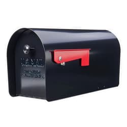 Gibraltar Mailboxes Tuff Body Large Capacity Galvanized Steel Black, Post-Mount Mailbox, TB1B0000
