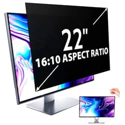 Peslv Privacy Screen for Computer Monitor 22 Inch 16:10 Aspect Ratio, Anti Blue Light Glare Removable 22 in Privacy Screen Filter Protective Film, HD 22 Inch Privacy Screen Protector for Monitor