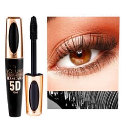 MAEPEOR 5D Silk Fiber Mascara Fuller & Voluminous Colored Mascara Natural Waterproof Smudge-proof Mascara (01 Black)