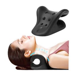 Guffo Neck Stretcher Cervical Traction Device, Neck and Shoulder Relaxer for TMJ Headache Relief and Spine Alignment, with Acupressure Massag Design Neck Pain Pillow for Muscle Tension Relief