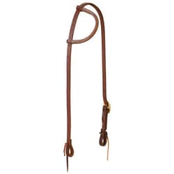 Weaver Leather Working Tack Sliding Ear Brass Single Buckle Headstall, Oiled Canyon Rose, 5/8