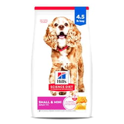 Hill's Science Diet Small & Mini, Senior Adult 11+, Small & Mini Breeds Senior Premium Nutrition, Dry Dog Food, Chicken, Brown Rice & Barley, 4.5 lb Bag