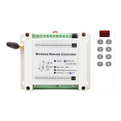 Zopsc 8 Channel Relay 8CH 10A DC 12V‑36V Lamp Control Radio Switch Relay Module with Remote Control, Easy Installation, Stable Performance, Control DC or AC Devices