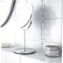 Ikea Trensum Round Two Sided Magnifying Makeup Mirror on Stand, 6-3/4 in, Stainless Steel