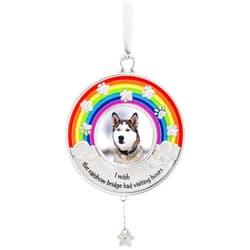 GreaterGood Rainbow Bridge Paw Print Photo Ornament