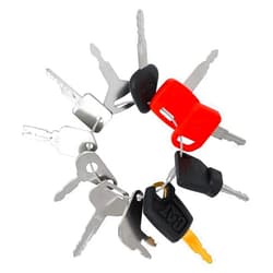 Gmobi 11PACK Ignition Key Heavy Equipment Keys Set, Construction Master Machine Keychain Set Compatible with Cat, JD, Case, Komatsu, Hyster, Kubota, JCB, Bobcat, Daewoo, JLG,Master Ignition Keyshell