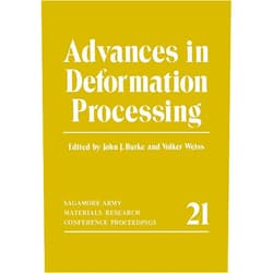 John J. Burke,Volker Weiss Advances in Deformation Processing (Sagamore Army Materials Research Conference Proceedings)