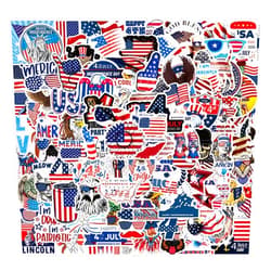 ANGUJC 100pcs American Stickers Independence Day Aesthetic Vinyl Stickers Stickers for Laptop Water Bottle Hydro Flask Bicycle Computer
