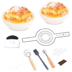 Deceny CB Banneton Bread Proofing Basket Set, 9