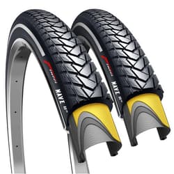 Fincci Pair 700x35c Tire 37-622 Foldable 60 TPI City Commuter Tires with Nylon Protection for Cycle Road Mountain MTB Hybrid Touring Electric Bike Bicycle - Pack of 2X 700 x 35c Tires
