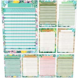 Naozinebi 9 PCS Rustic Bloom Classroom Charts Succulents Classroom Incentive Chart Homework Data Charts Reward Chores Chart for Kids Behavior Learning Classroom School Attendance Homework Progress Tracking Pads