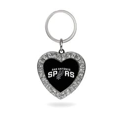 Rico Industries NBA Basketball Rhinestone Heart Keychain - Great Accessory